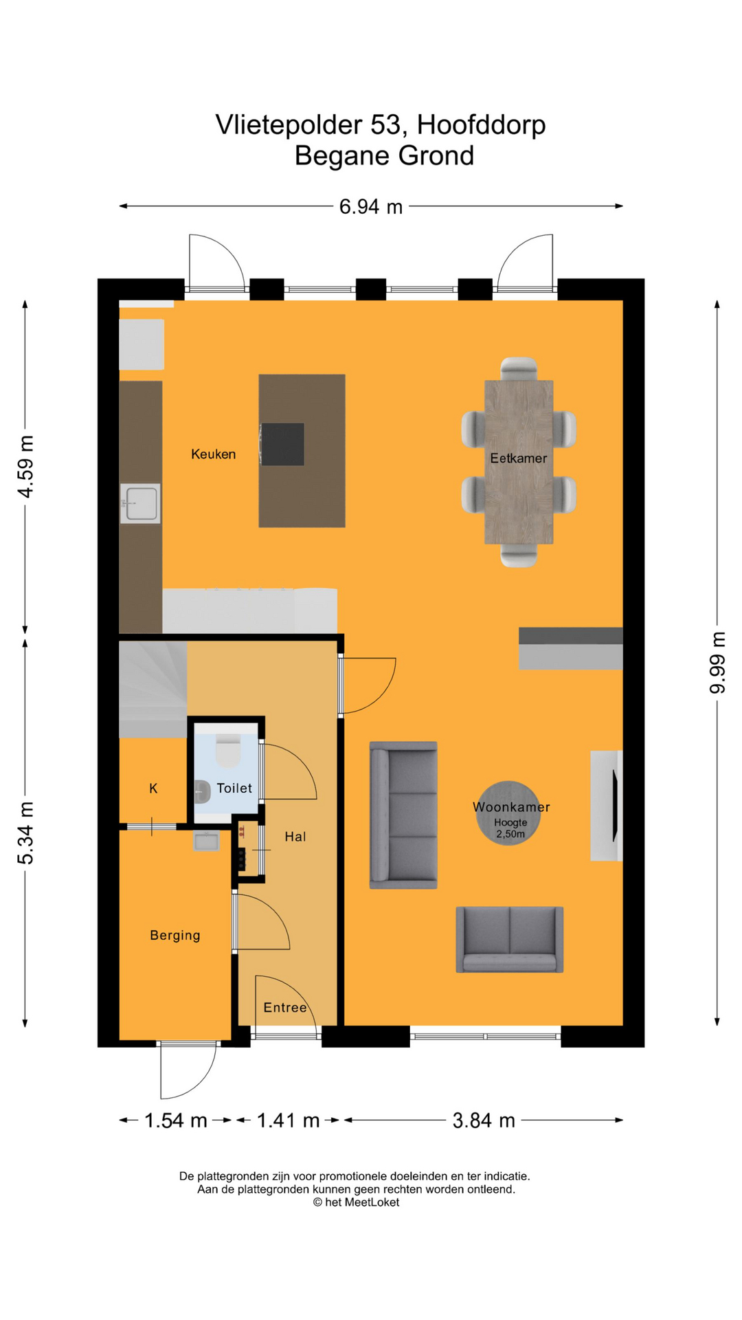 Vlietepolder 53 , 2134 WH Hoofddorp map